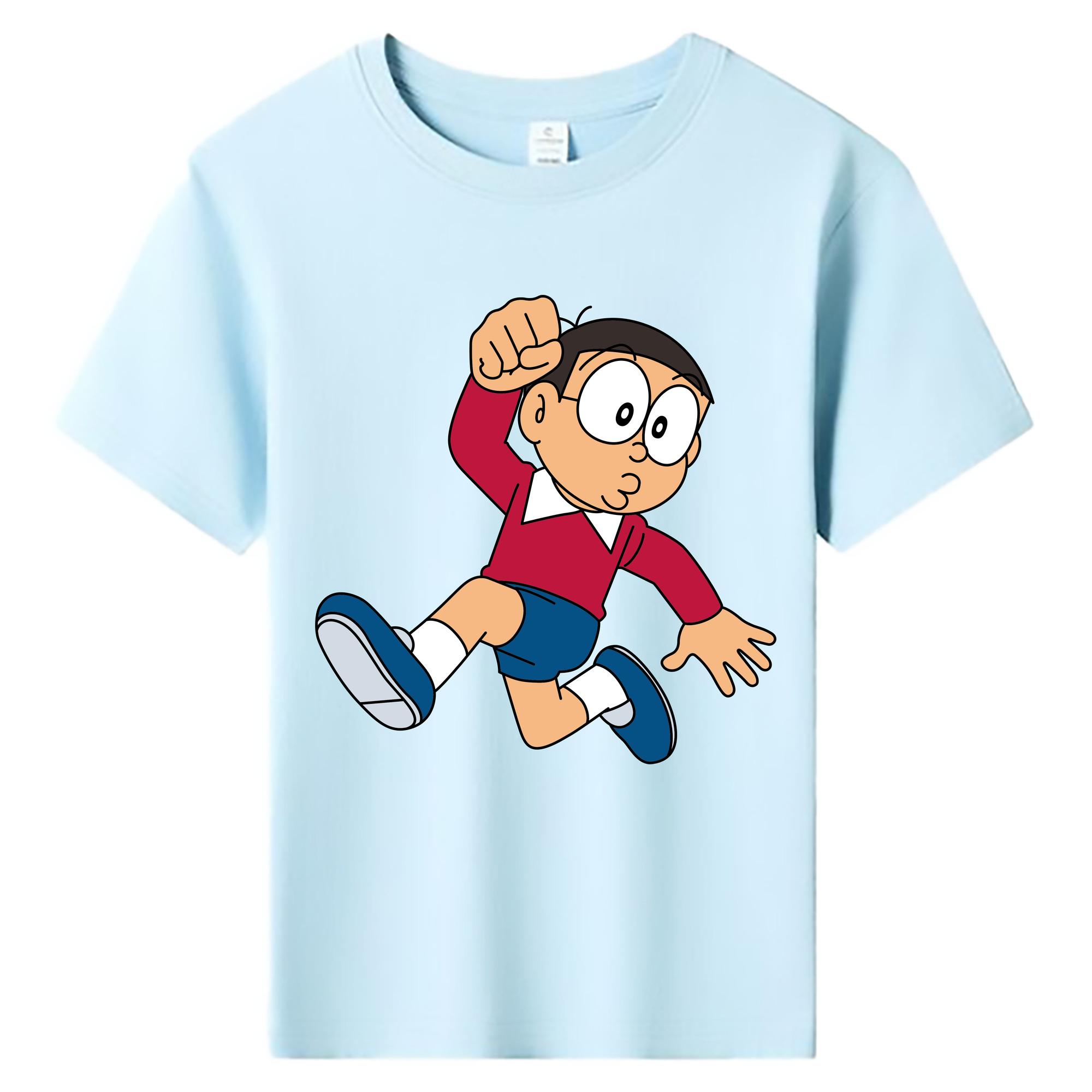 （画像用） ドラえもん 野比 のび太 Doraemon Nobita Nobi 綿100％キッズTシャツ（フロントプリント）